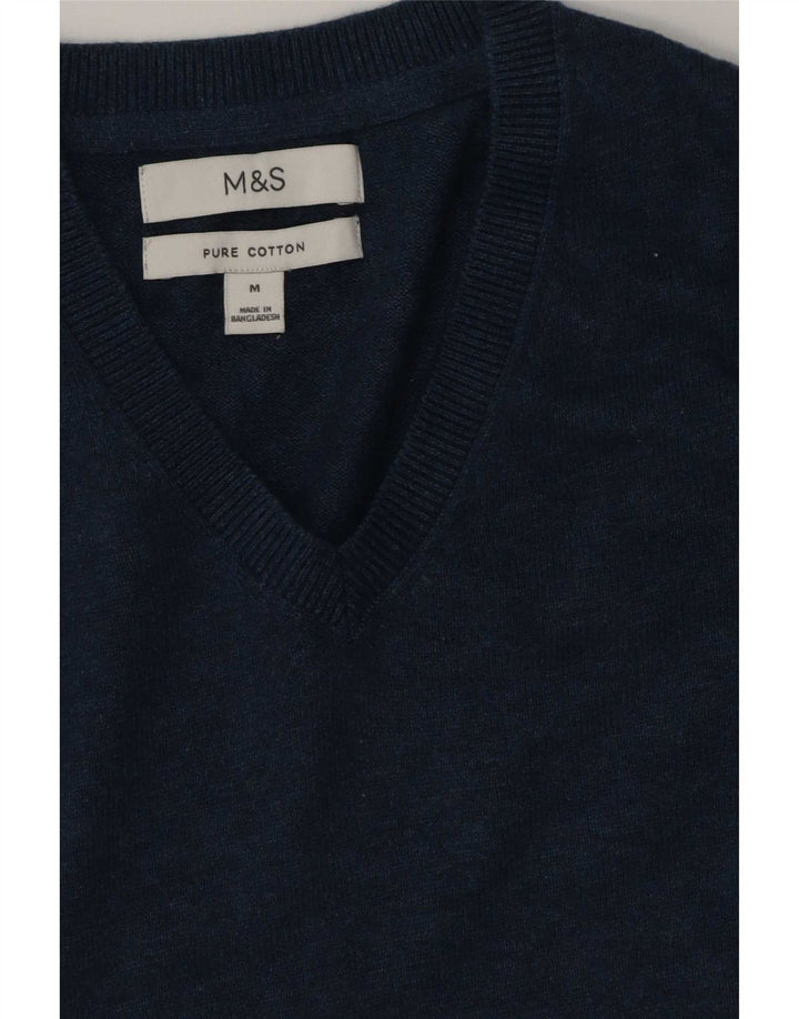 Marks & Spencer Ανδρικό γιλέκο Tank Top Μεσαίο μπλε βαμβακερό