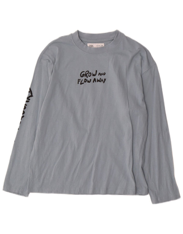 Zara Boys Graphic Top Μακρυμάνικο 11-12 ετών Μπλε Βαμβακερό
