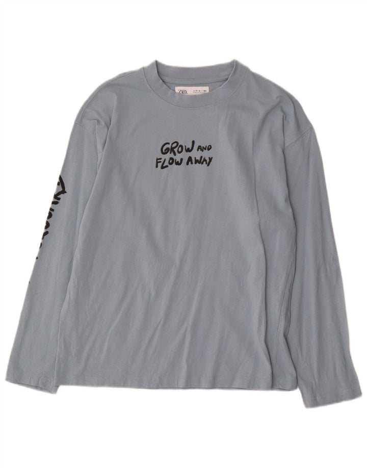 Zara Boys Graphic Top Μακρυμάνικο 11-12 ετών Μπλε Βαμβακερό