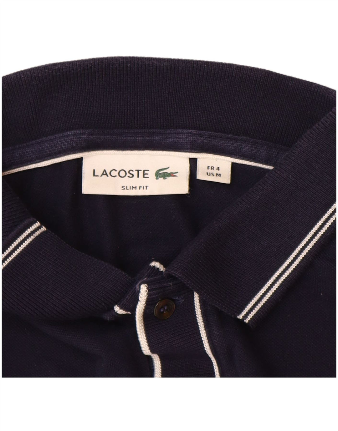 LACOSTE Ανδρικό πουκάμισο Polo Slim Fit, Μέγεθος 4, Βαμβακερό μεσαίο Navy Blue