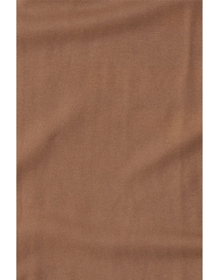 BENETTON Γυναικείο Slim Fit Crew Jumper πουλόβερ UK 14 μεγάλο μπεζ βαμβακερό