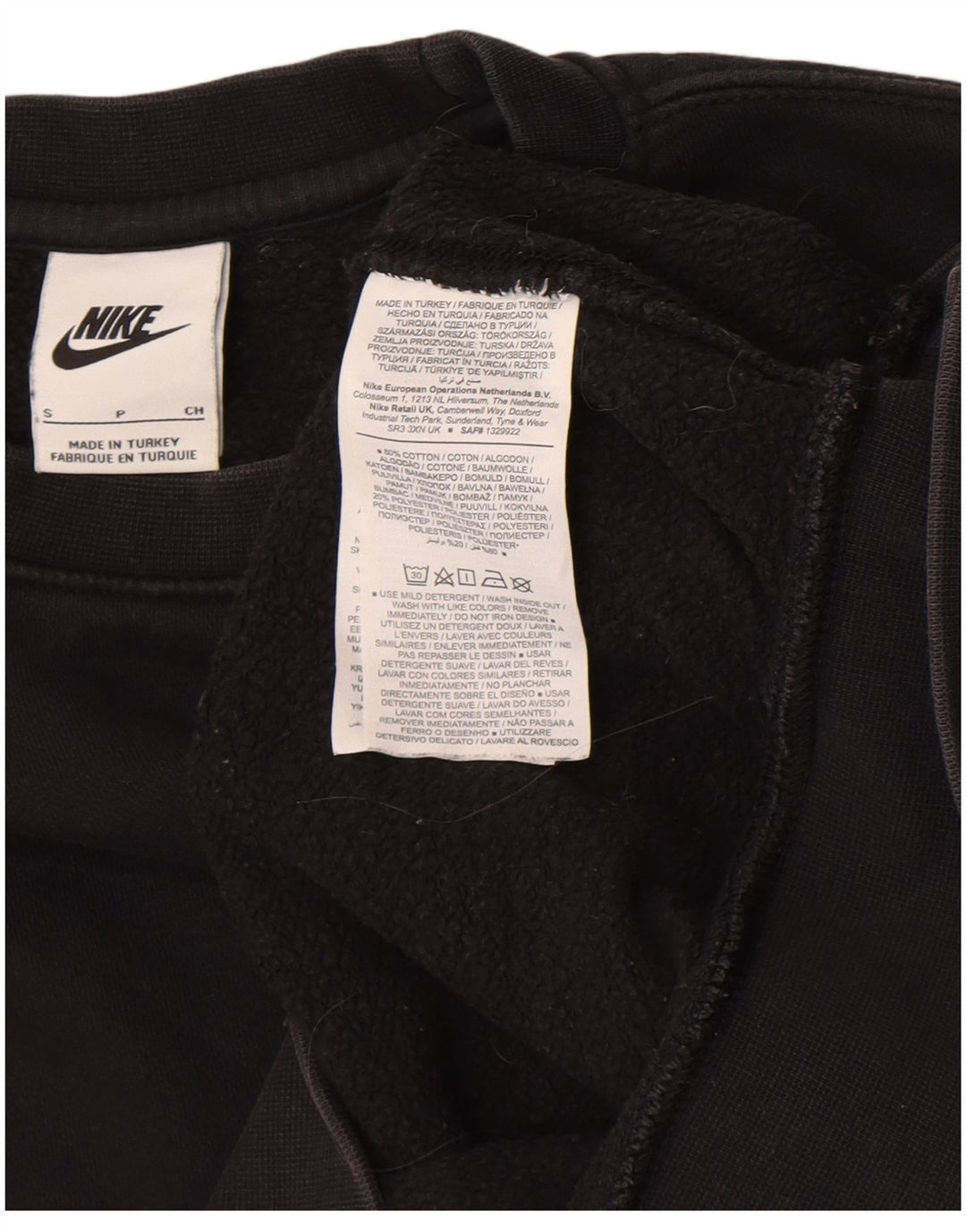 Ανδρικό γραφικό φούτερ Nike, μαύρο βαμβακερό