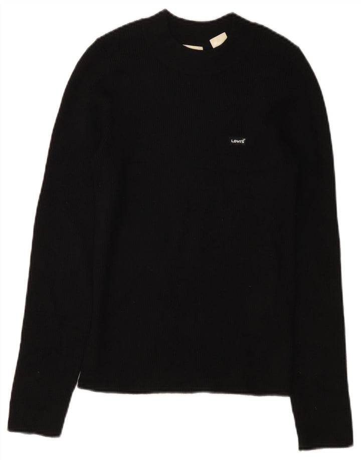 Γυναικείο πουλόβερ LEVI'S Crew Neck Jumper UK 8 Small Black Acrylic
