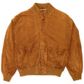 Vintage Ανδρικό Suede Bomber Jacket IT 56 2XL Beige Leather