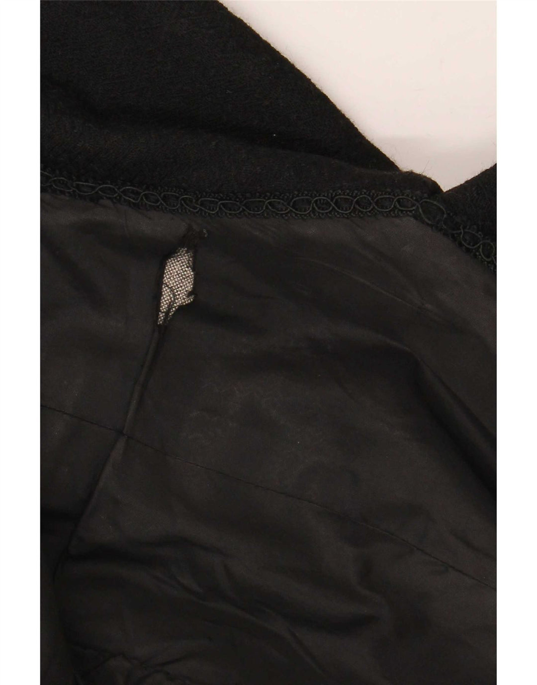 Vintage γυναικείο διπλό παλτό UK 14 Medium Black