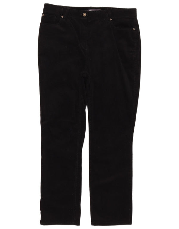 Marks & Spencer Γυναικείο ψηλόμεσο κοτλέ παντελόνι UK 14 Large W34 L28 Bla