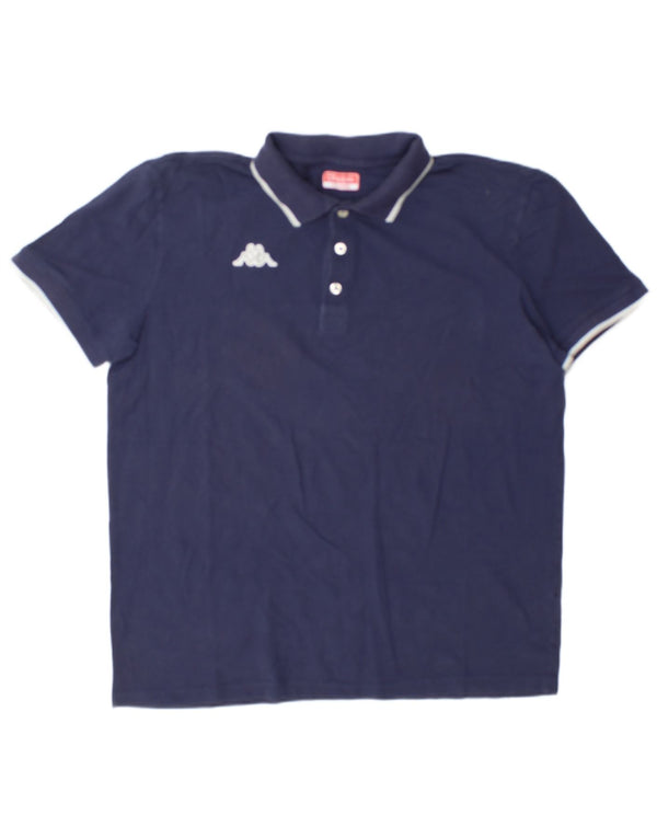 Ανδρικό μπλουζάκι πόλο Kappa 2XL Navy Blue από βαμβάκι