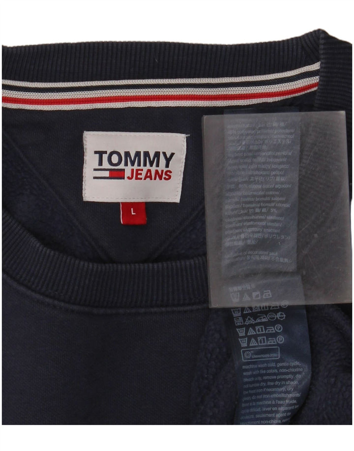 TOMMY HILFIGER Ανδρική φούτερ Jumper Large Navy Blue από βαμβάκι
