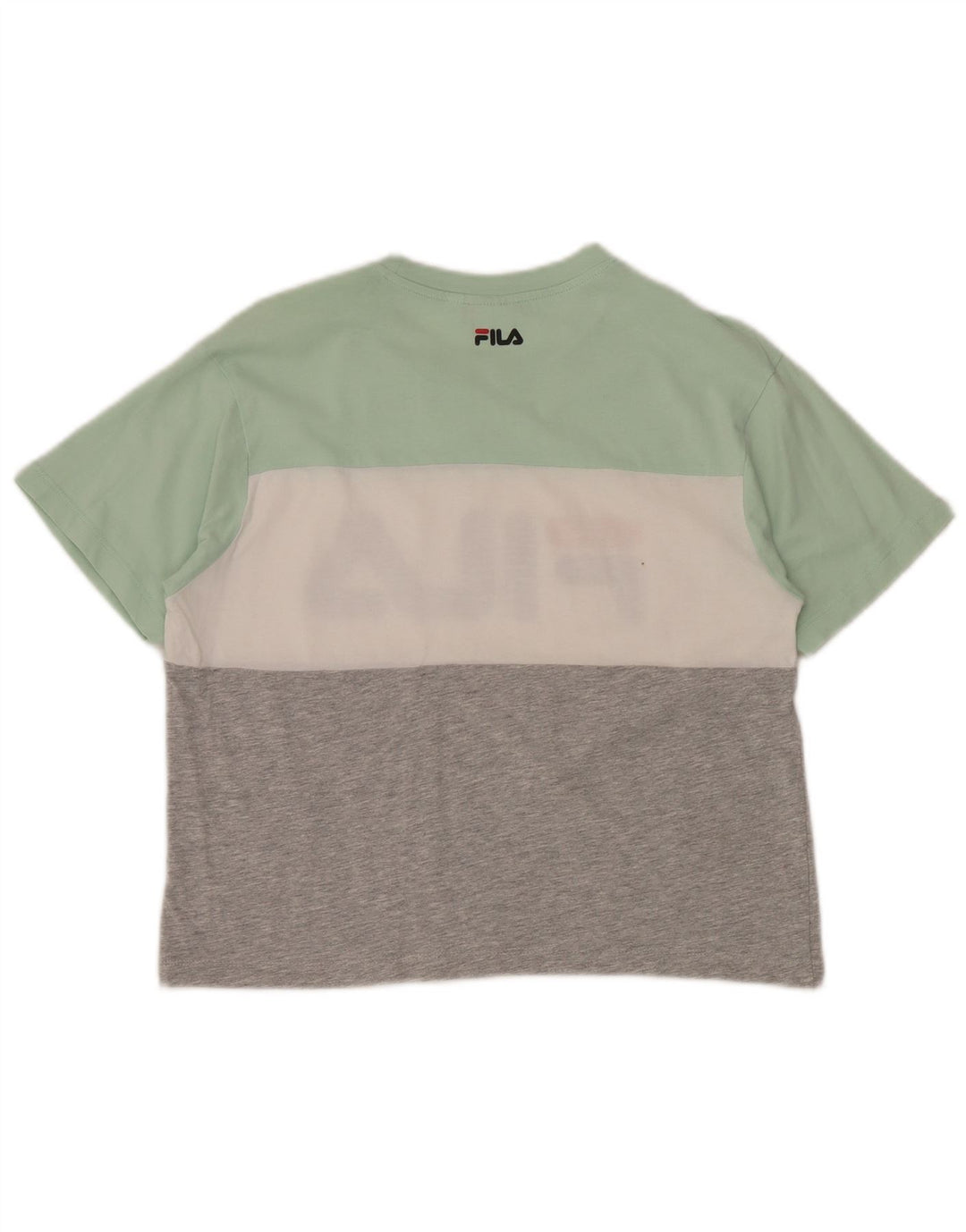 Γυναικείο γραφικό μπλουζάκι FILA Top UK 10 Small Green Colourblock