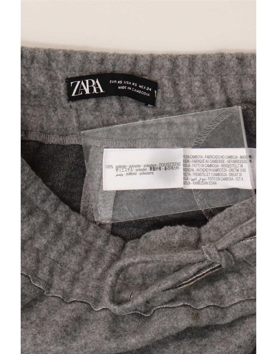 Zara Γυναικεία Midi Φούστα XS W24 Γκρι Πολυεστέρας