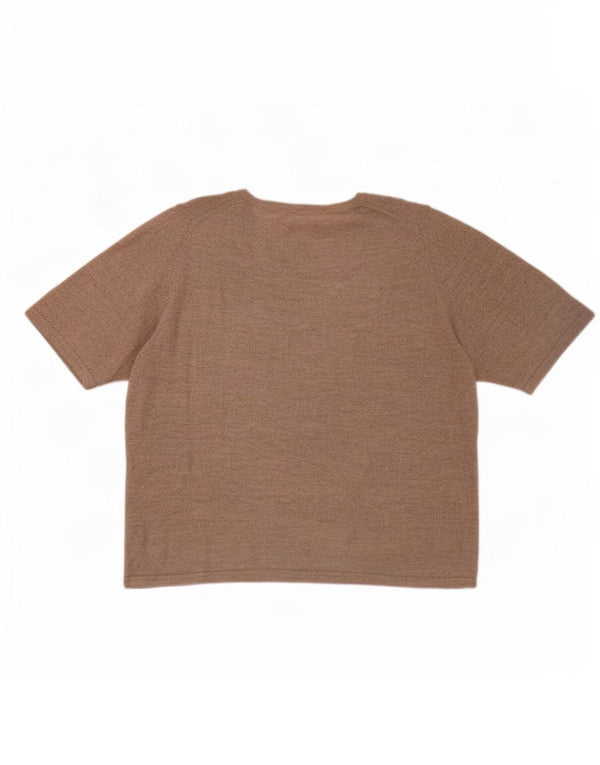 Marks & Spencer Γυναικείο πουλόβερ με λαιμόκαυστο UK 22 3XL Beige