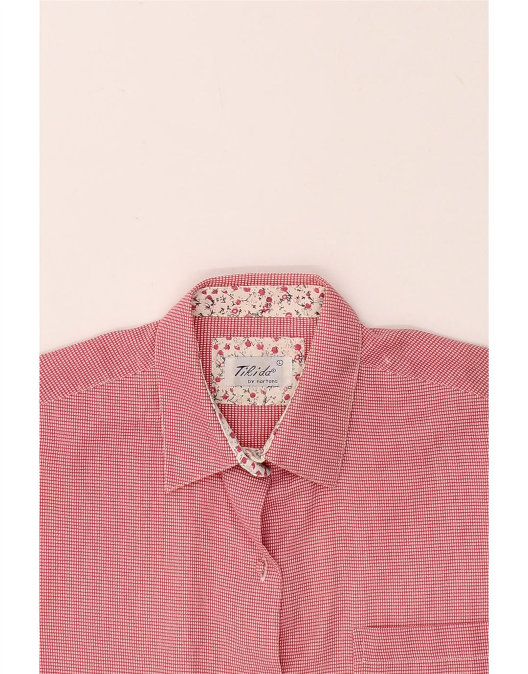 TIKIDA Womens Shirt UK 16 Large Red Check Vintage TIKIDA and Second-Hand TIKIDA from Messina Hembry 