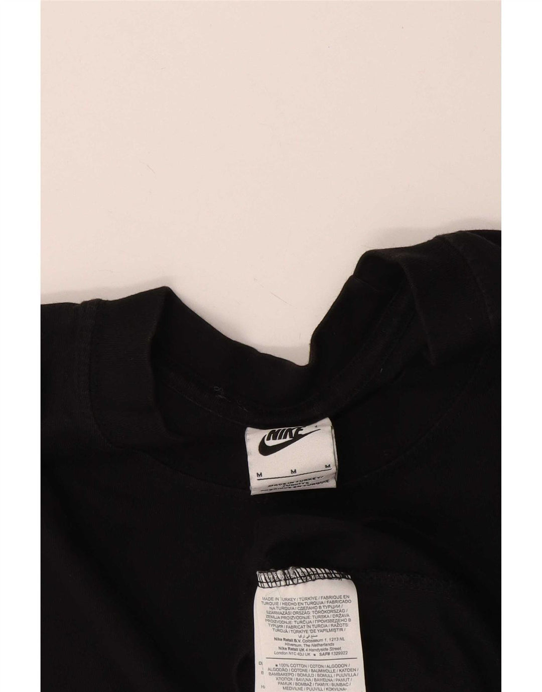 Ανδρικό γραφικό μπλουζάκι Nike, μεσαίο μαύρο βαμβακερό