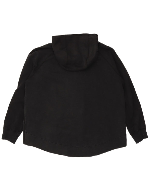 Γυναικείο πουλόβερ NIKE με φερμουάρ UK 16 μεγάλο μαύρο βαμβακερό