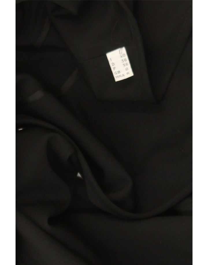 MOSCHINO Womens Longline Blazer Jacket UK 8 Small Black Vintage Moschino and Second-Hand Moschino from Messina Hembry 