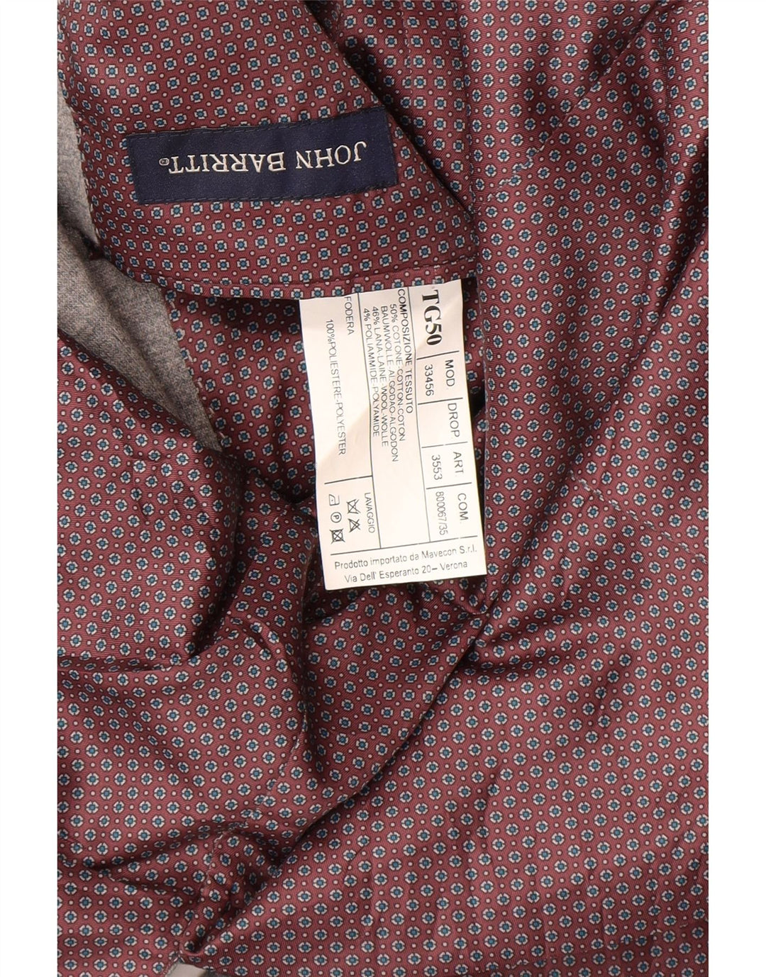 John Barritt Γυναικείο Μπουφάν Blazer με 2 Κουμπιά IT 50 XL Γκρι βαμβακερό