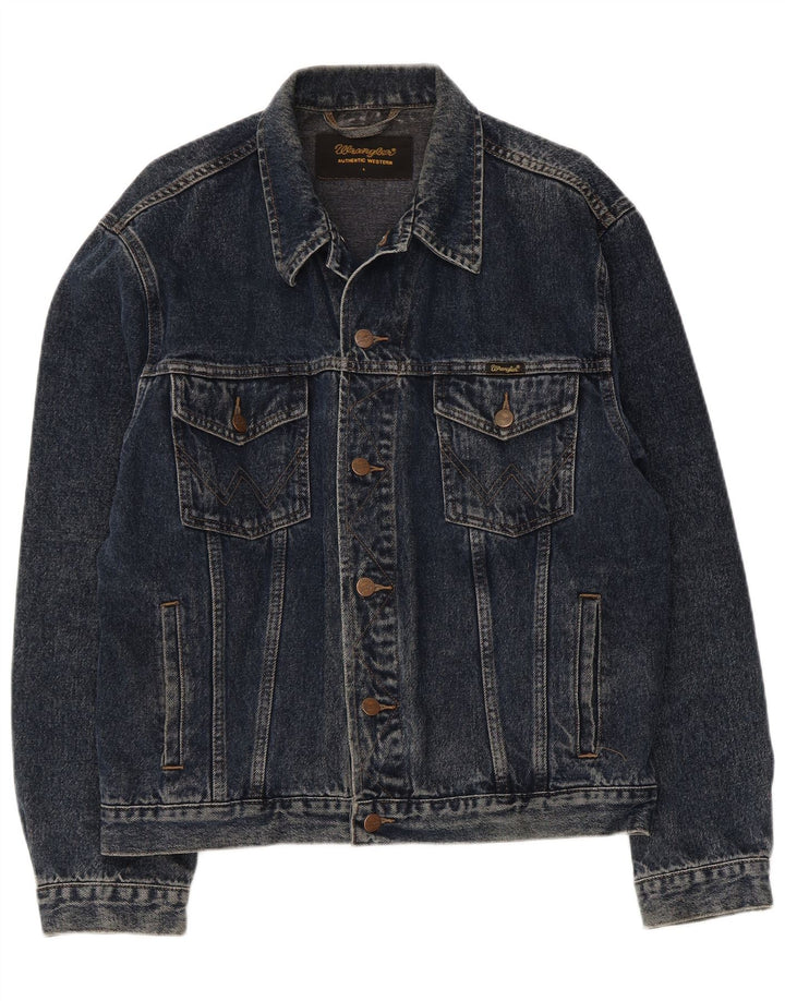 Ανδρικό τζιν μπουφάν Wrangler UK 40 Large Navy Blue Cotton