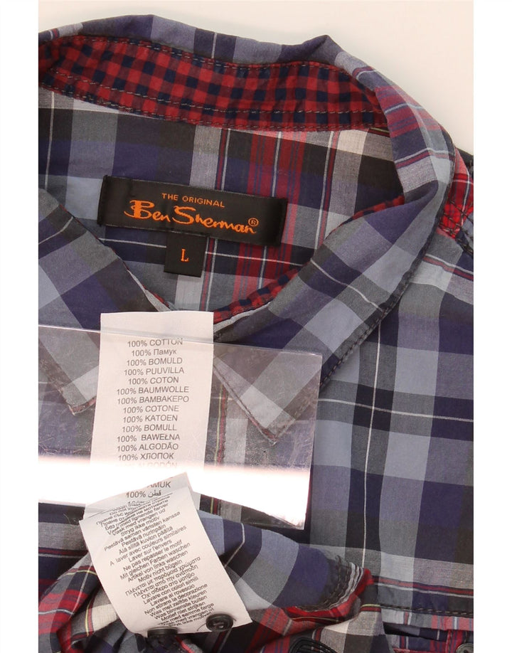 BEN SHERMAN Mens Shirt Large Multicoloured Check Cotton Vintage Ben Sherman and Second-Hand Ben Sherman from Messina Hembry 