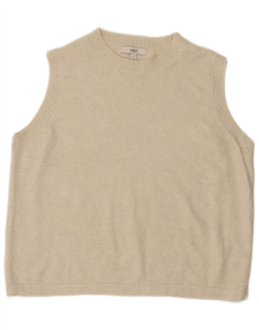 Marks & Spencer Γυναικείο γιλέκο Tank Top UK 16 Large Off White Flecked