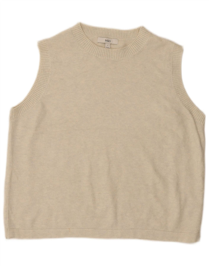 Marks & Spencer Γυναικείο γιλέκο Tank Top UK 16 Large Off White Flecked