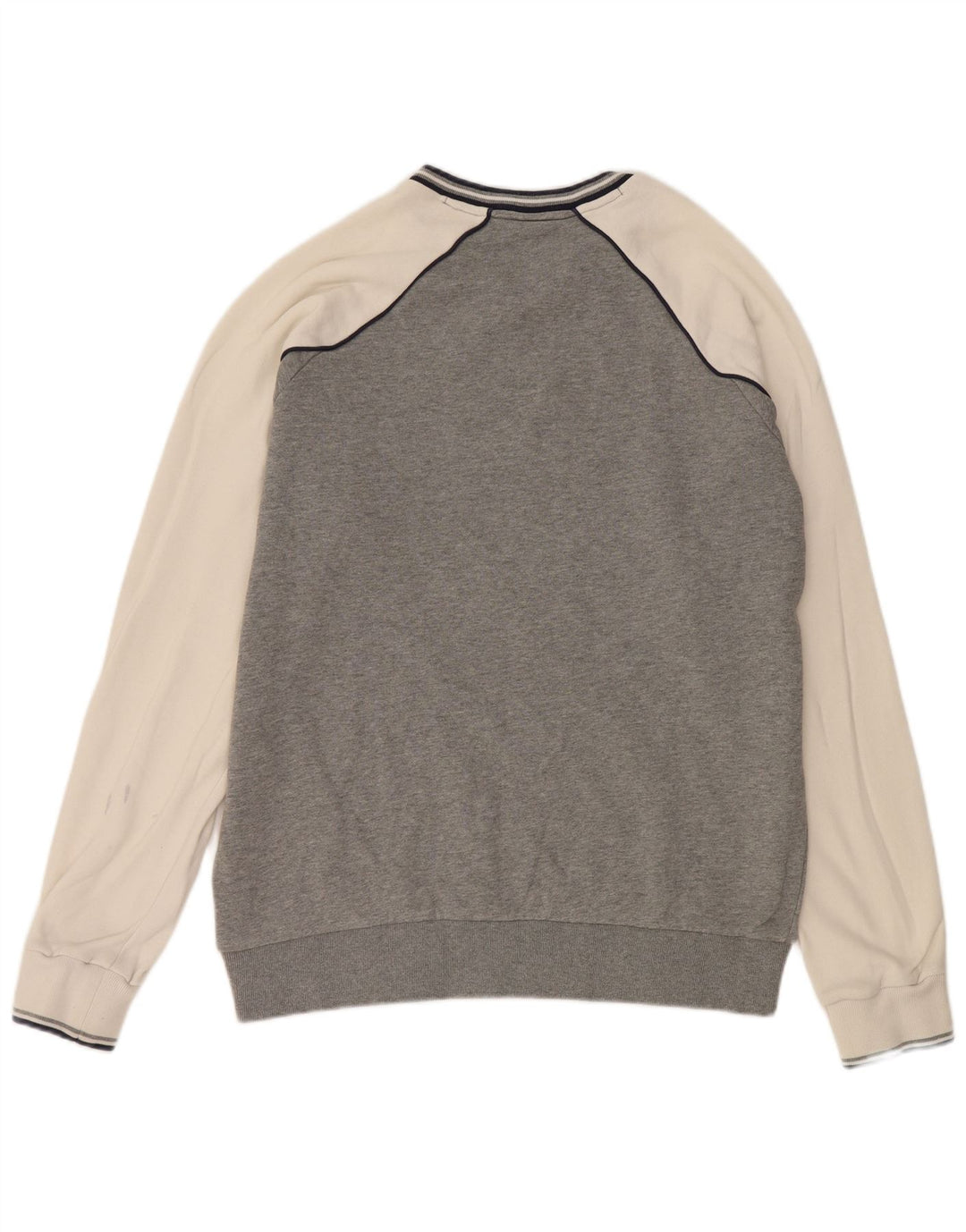 FILA Mens Sweatshirt Jumper Large Grey Colourblock Cotton