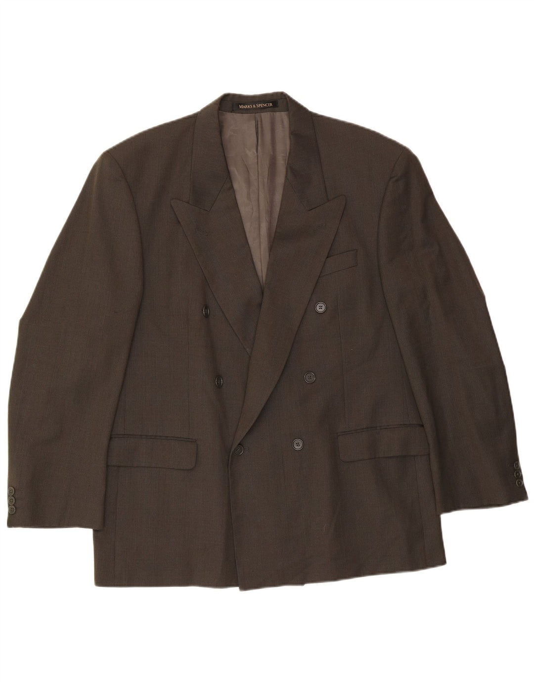 Marks & Spencer Ανδρικό σακάκι με διπλό στήθος UK 44 XL Green Check