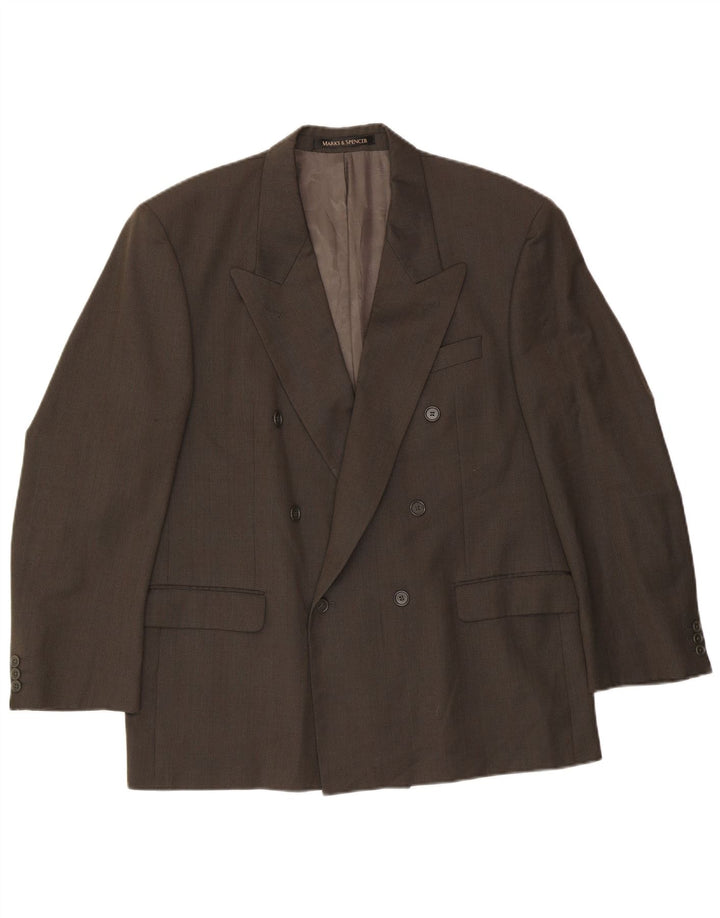 Marks & Spencer Ανδρικό σακάκι με διπλό στήθος UK 44 XL Green Check