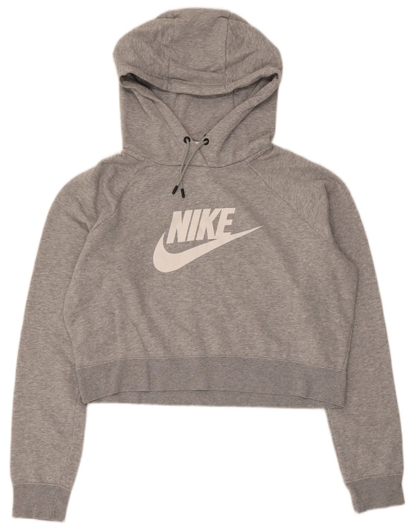Γυναικείο φούτερ Nike Crop Jumper UK 16 μεγάλο γκρι βαμβακερό