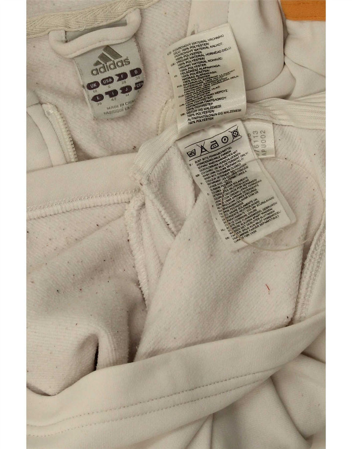 Adidas Γυναικείο Hoodie Jumper UK 10 Small White Polyester