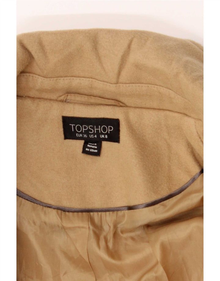 Topshop Γυναικείο Πανωφόρι UK 8 Small Beige Polyester