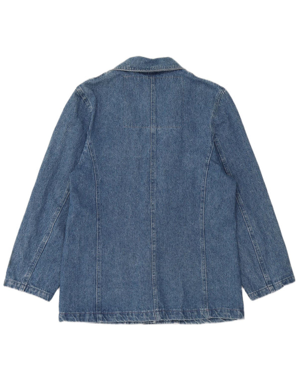 Bianca Maria Caselli Γυναικείο τζιν μπλέιζερ 1 κουμπιού μπουφάν UK 10 Small Blue