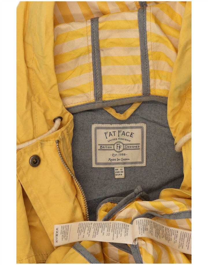 Γυναικείο Utility Jacket με κουκούλα Fat Face UK 12 Medium Yellow Polyester