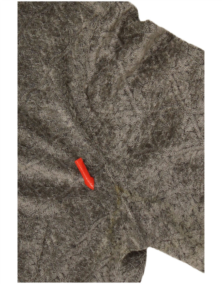 Armani γυναικείο πουκάμισο μπλούζα UK 12 Medium Grey Floral Viscose