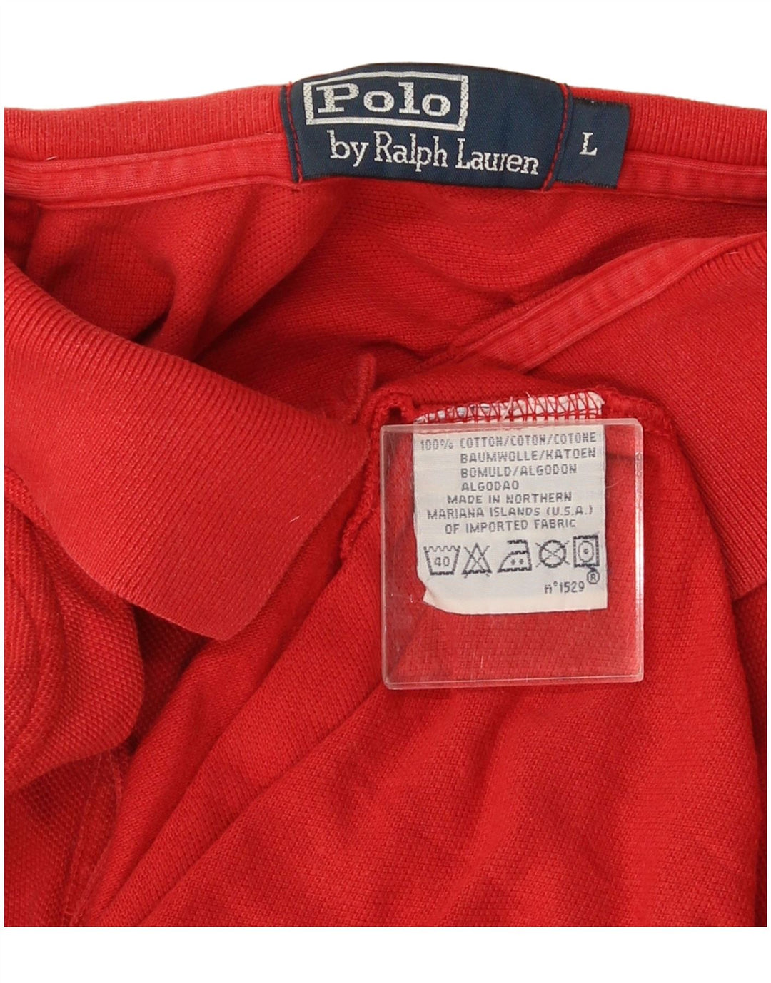 Ανδρικό μπλουζάκι πόλο Ralph Lauren μεγάλο κόκκινο βαμβακερό