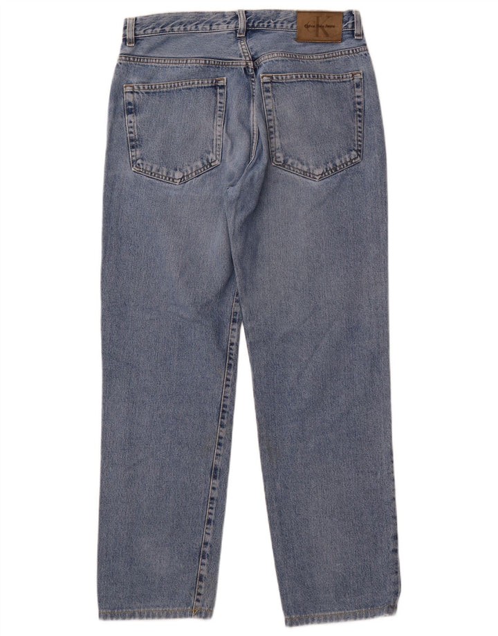 Γυναικείο ψηλόμεσο τζιν Calvin Klein W33 L29 Μπλε βαμβακερό