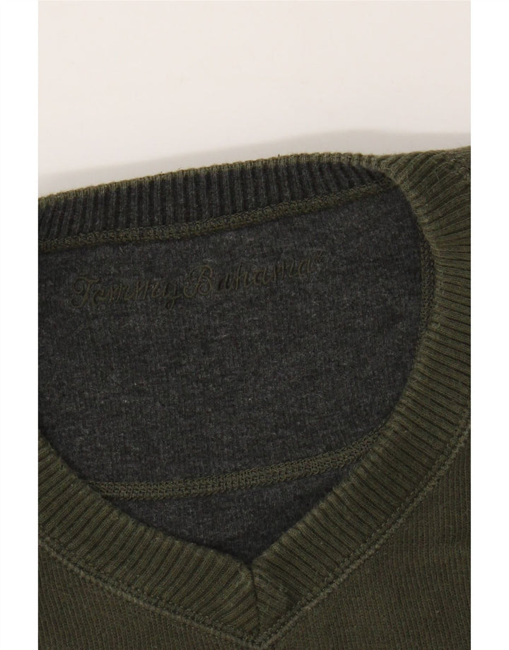 TOMMY BAHAMA Mens V-Neck Jumper Sweater 2XL Khaki Vintage Tommy Bahama and Second-Hand Tommy Bahama from Messina Hembry 
