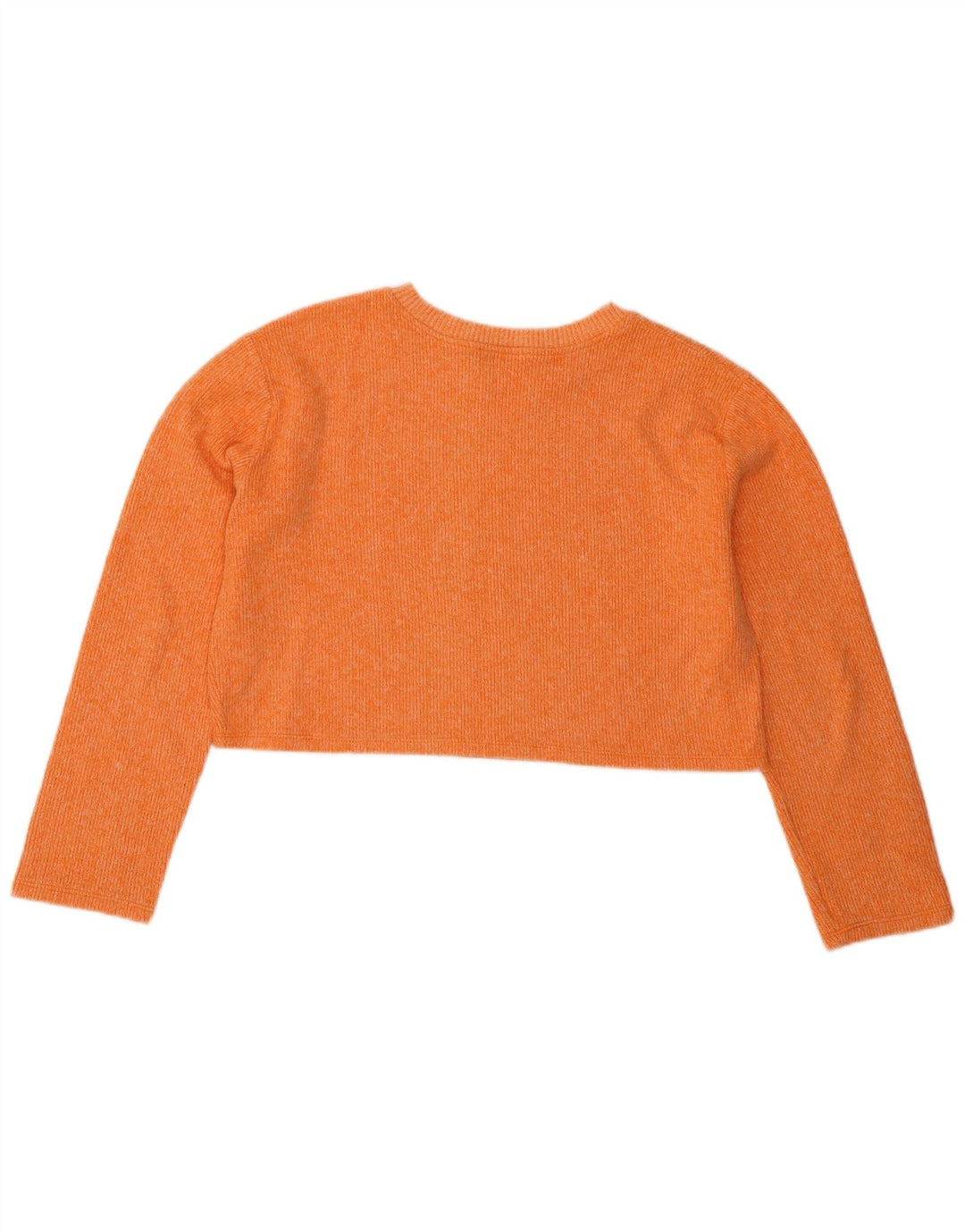 Zara Womens Crop Oversized Top Μακρύ μανίκι UK 10 Small Orange