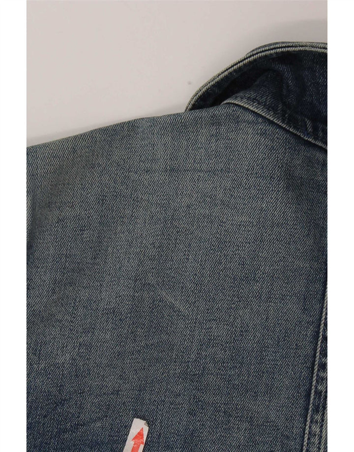 Vintage Γυναικείο Crop Τζιν Μπουφάν IT 40 Small Blue Cotton