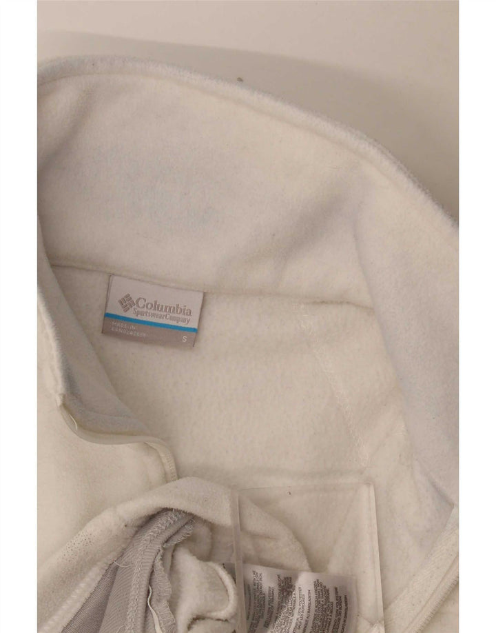 Columbia Γυναικείο Fleece Μπουφάν UK 10 Μικρό Λευκό Πολυεστέρα