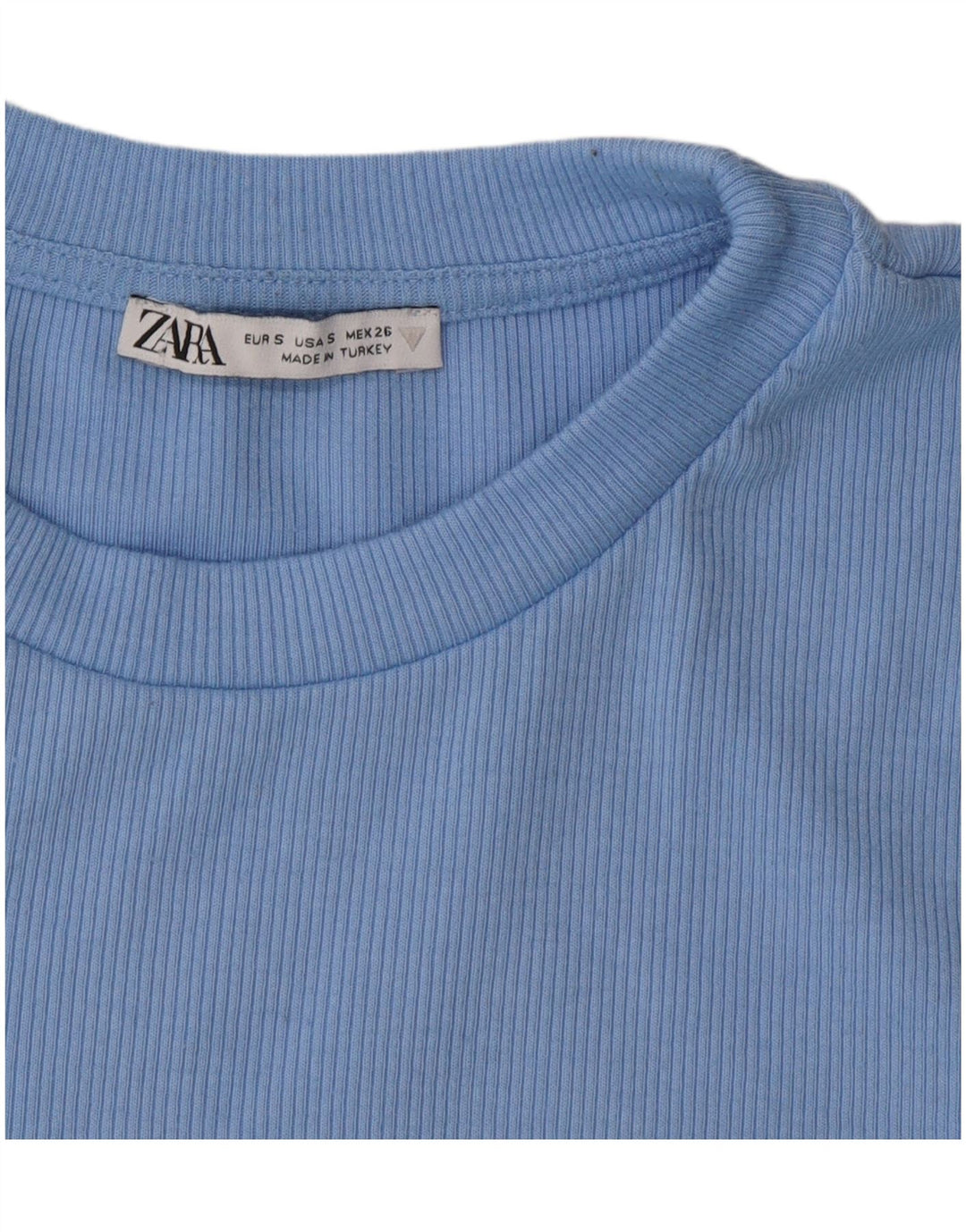 Zara Γυναικείο T-Shirt Top UK 10 Small Blue