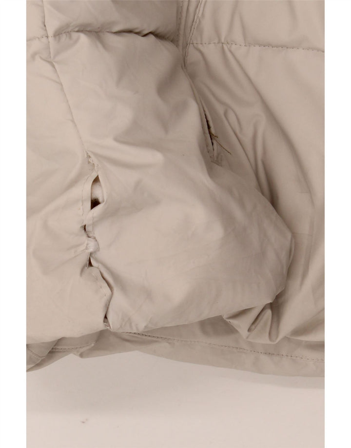 Zara Γυναικείο μπουφάν με κουκούλα UK 16 Large White Polyester