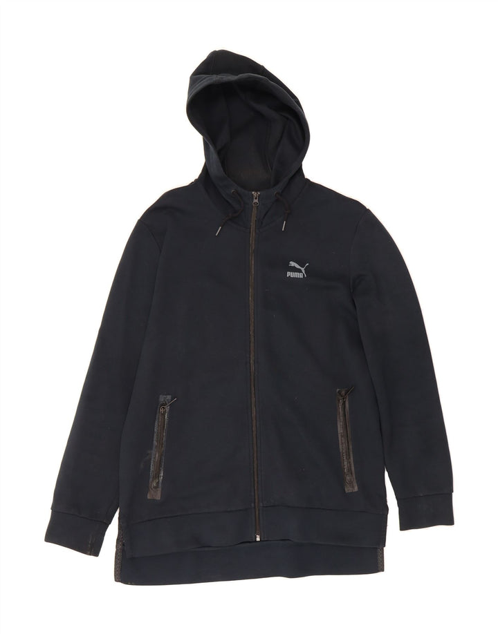 PUMA Mens Zip Hoodie Sweater Medium Black Cotton Vintage Puma and Second-Hand Puma from Messina Hembry 
