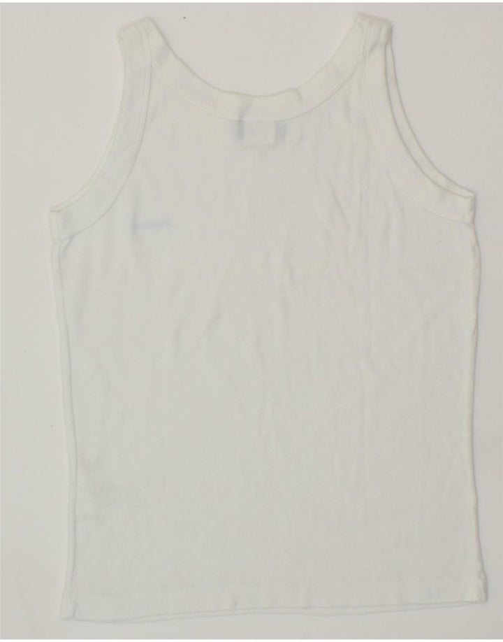 REEBOK Womens Vest Top UK 14 Large White Cotton Vintage Reebok and Second-Hand Reebok from Messina Hembry 