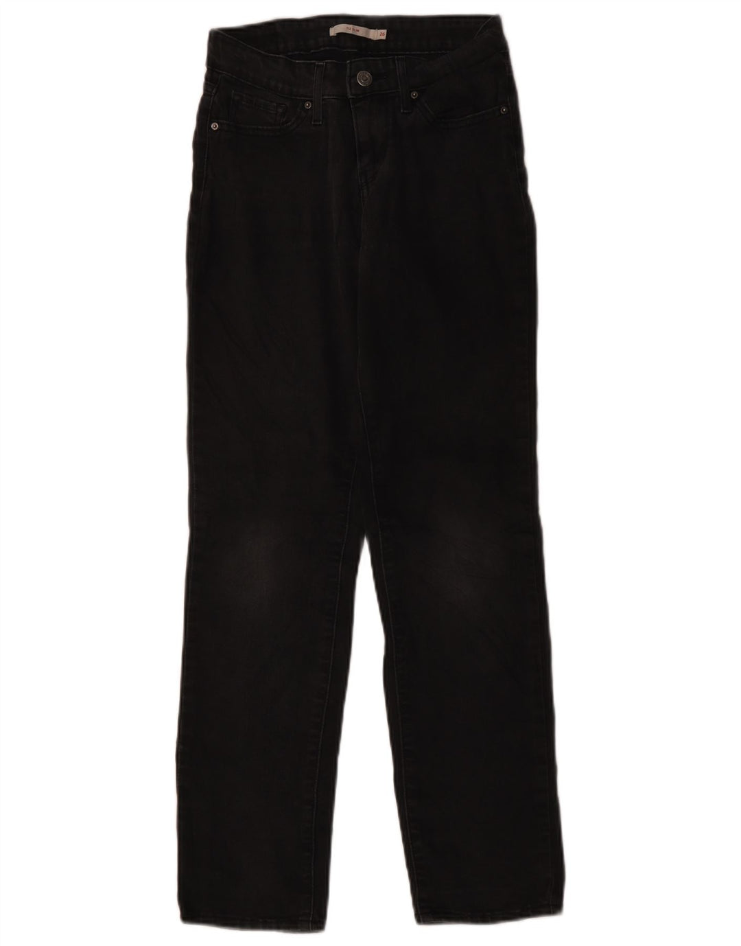 Levi's Womens 712 Slim Jeans W26 L29 Μαύρο βαμβακερό