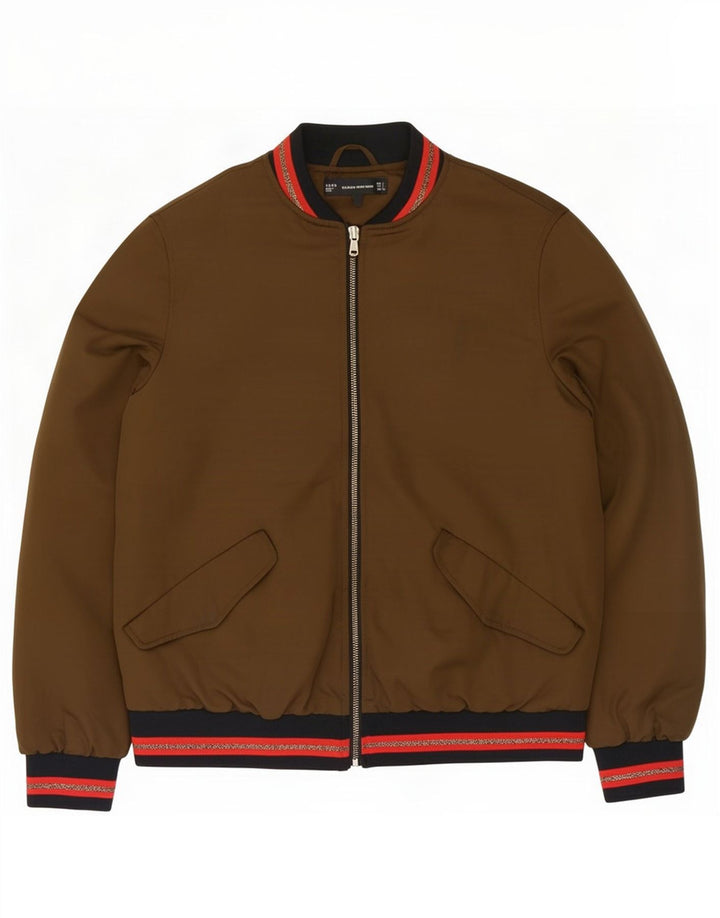 Zara Γυναικείο Bomber Jacket UK 40 Large Khaki Polyester