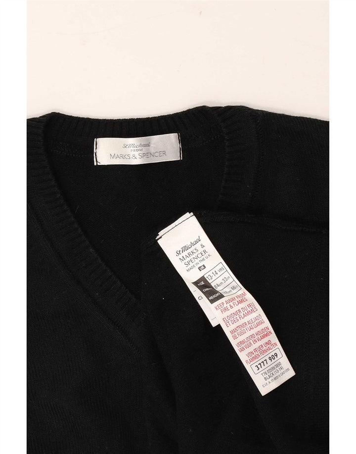 Marks & Spencer Boys πουλόβερ πουλόβερ με λαιμόκοψη 13-14 ετών μαύρο ακρυλικό