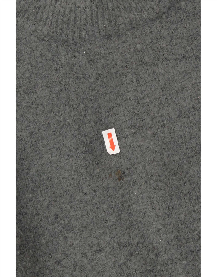 Zara γυναικείο πουλόβερ υπερμεγέθη Crew Neck Jumper UK 14 Medium Grey Acrylic