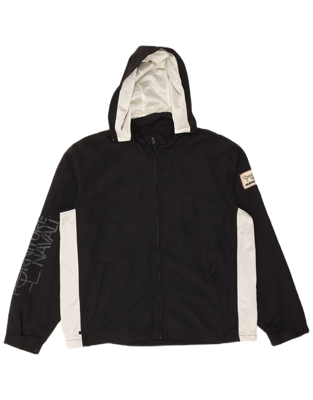 Ανδρικό μπουφάν βροχής με κουκούλα MURPHY & NYE 36 Small Black Colourblock