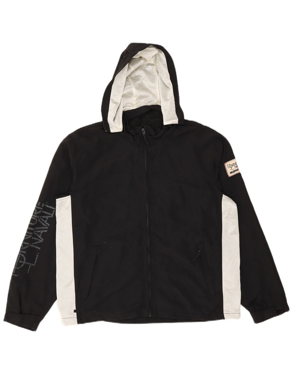 Ανδρικό μπουφάν βροχής με κουκούλα MURPHY & NYE 36 Small Black Colourblock