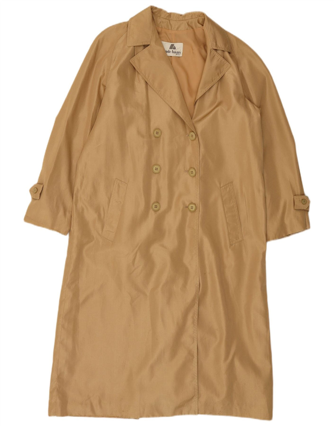 Claude Havrey Γυναικεία καμπαρντίνα με διπλό στήθος UK 14 Medium Beige